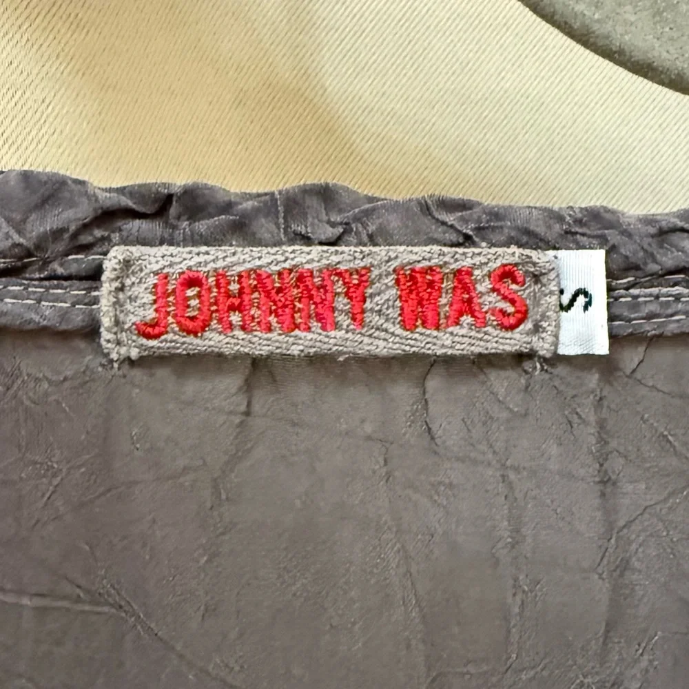 Johnny Was Gray Tunic with Multicolor Embroidery - Picture 3 of 16